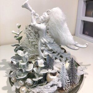 Handmade angel candle holder